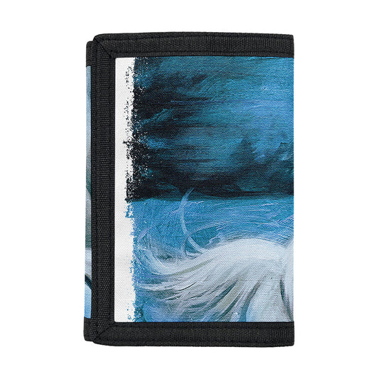 White Horse Painting Print Trifold Wallet