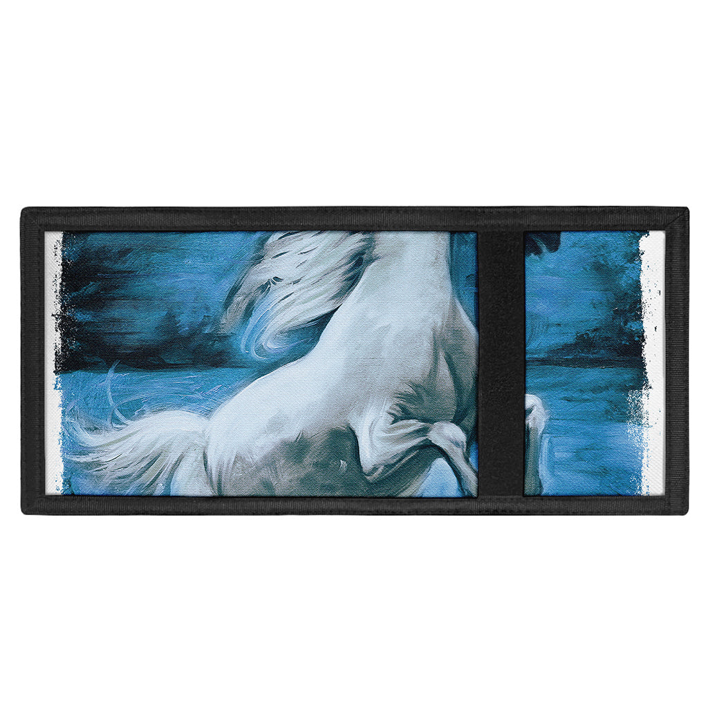 White Horse Painting Print Trifold Wallet