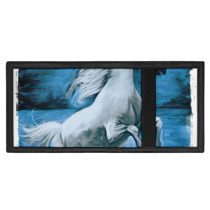 White Horse Painting Print Trifold Wallet