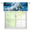 White Horse Painting Print Window Valance