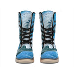 White Horse Painting Print Winter Boots