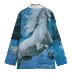 White Horse Painting Print Women's Blazer