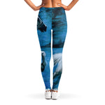 White Horse Painting Print Women's Leggings