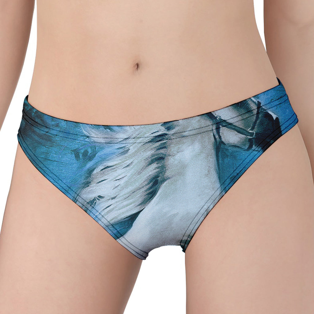 White Horse Painting Print Women's Panties