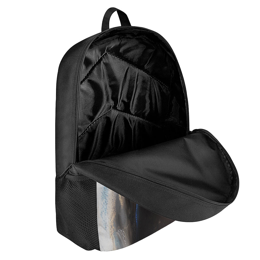 White Horse Portrait Print 17 Inch Backpack