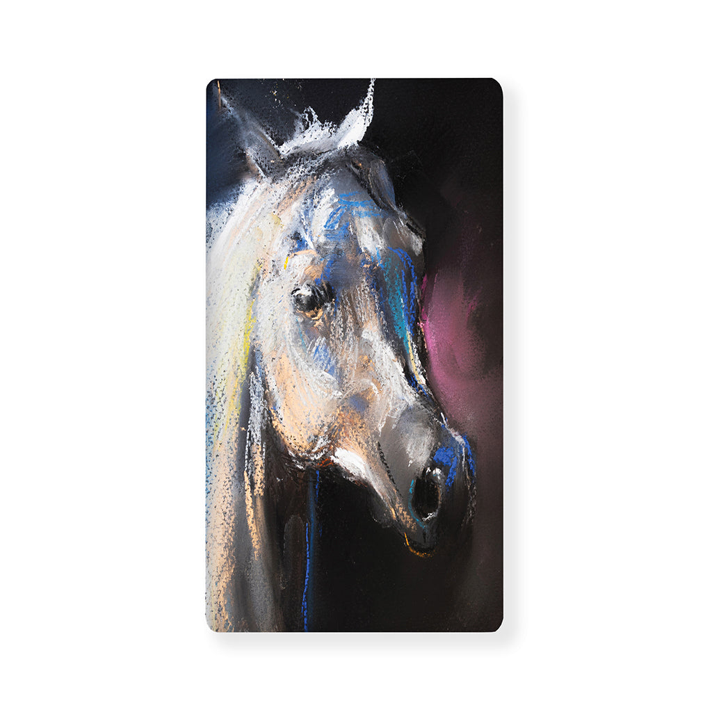 White Horse Portrait Print Baby Crib Sheet