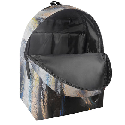 White Horse Portrait Print Backpack