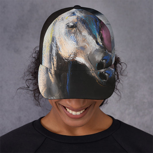 White Horse Portrait Print Baseball Cap