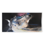 White Horse Portrait Print Beach Towel