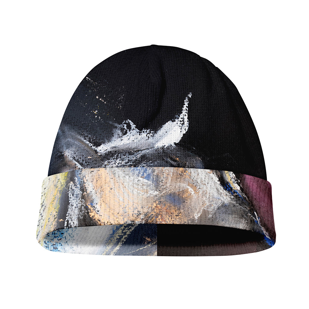White Horse Portrait Print Beanie