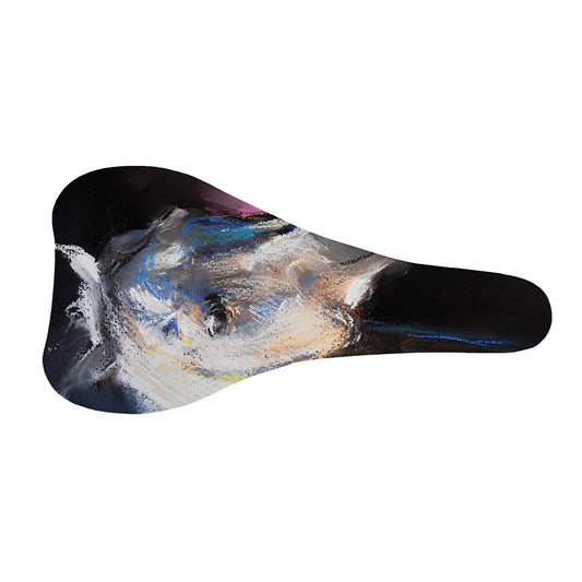 White Horse Portrait Print Bicycle Seat Cover
