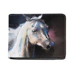 White Horse Portrait Print Bifold Wallet