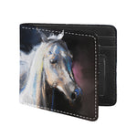 White Horse Portrait Print Bifold Wallet