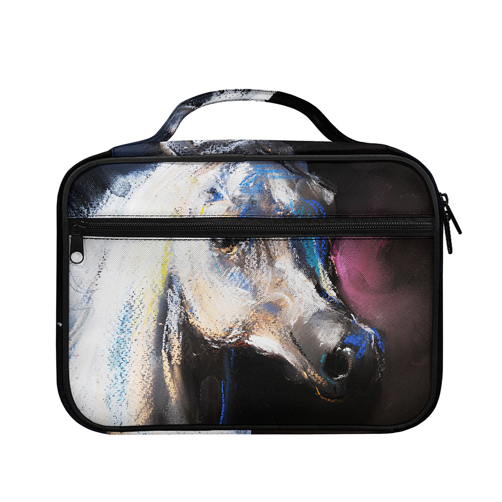White Horse Portrait Print Briefcase Bible Bag