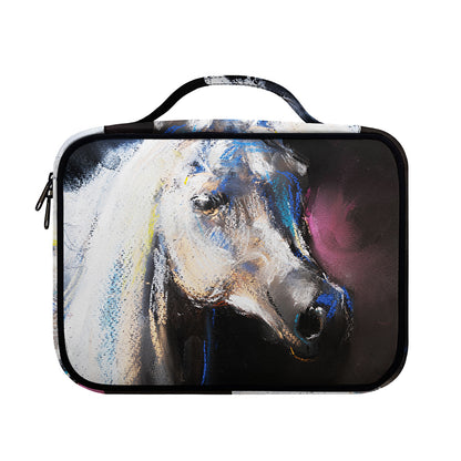 White Horse Portrait Print Briefcase Bible Bag