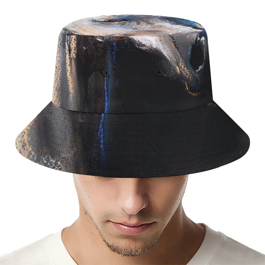 White Horse Portrait Print Bucket Hat