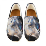 White Horse Portrait Print Casual Shoes