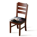 White Horse Portrait Print Chair Cushion Cover