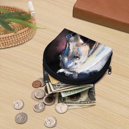 White Horse Portrait Print Coin Purse