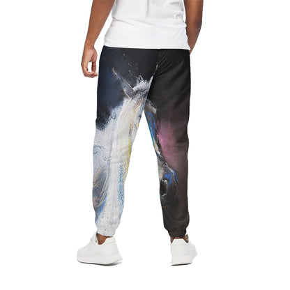 White Horse Portrait Print Cotton Pants