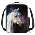 White Horse Portrait Print Crossbody Lunch Bag