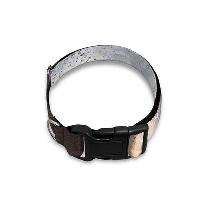 White Horse Portrait Print Dog Collar