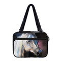 White Horse Portrait Print Double Strap Bible Bag