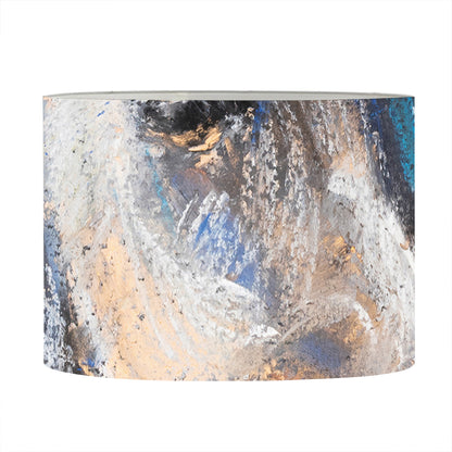 White Horse Portrait Print Drum Lamp Shade