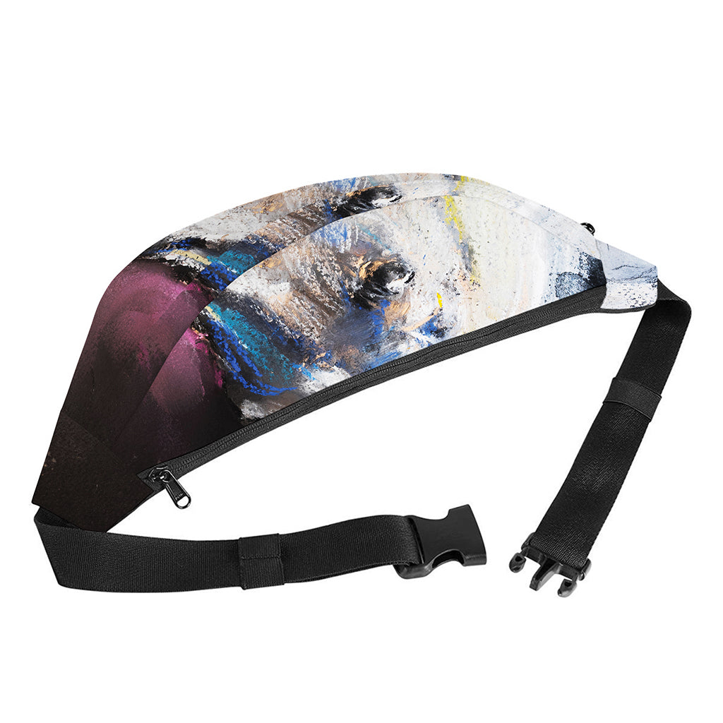 White Horse Portrait Print Fanny Pack