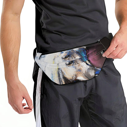 White Horse Portrait Print Fanny Pack