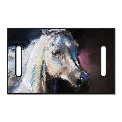 White Horse Portrait Print Golf Cart Seat Cover