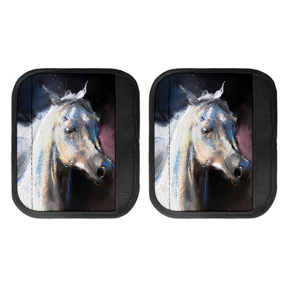 White Horse Portrait Print Handle Covers