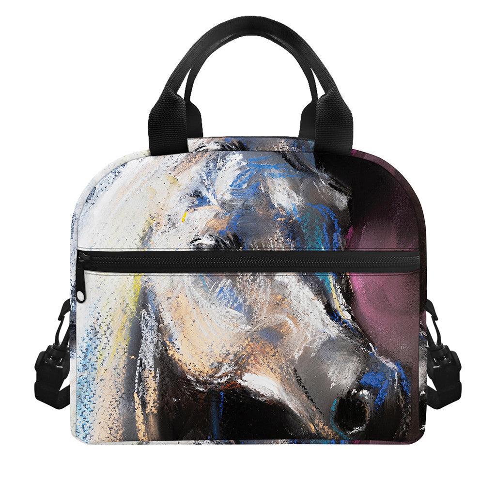 White Horse Portrait Print Insulated Lunch Bag