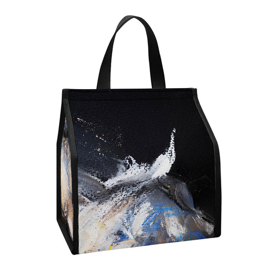 White Horse Portrait Print Insulated Lunch Tote