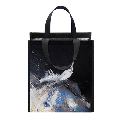 White Horse Portrait Print Insulated Lunch Tote