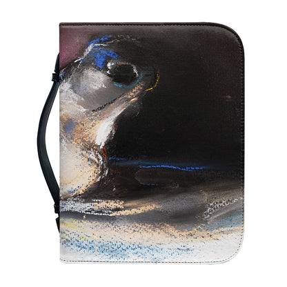 White Horse Portrait Print Leather Bible Cover