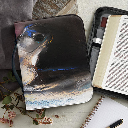 White Horse Portrait Print Leather Bible Cover