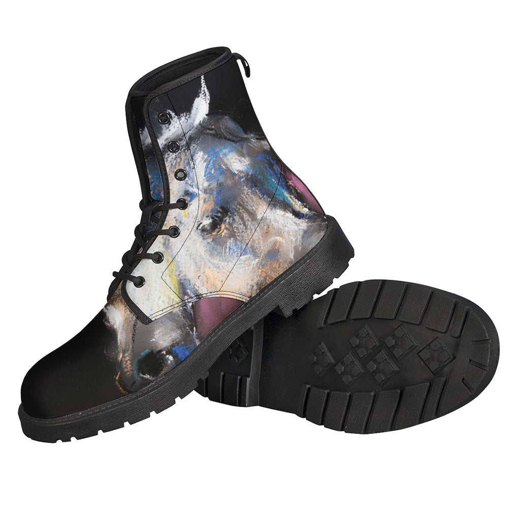 White Horse Portrait Print Backpack