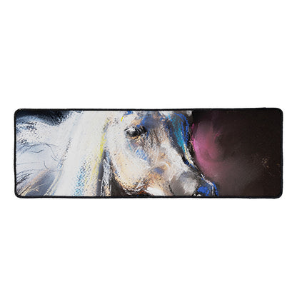 White Horse Portrait Print Long Kitchen Mat