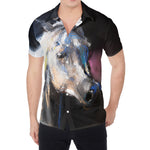 White Horse Portrait Print Men's Shirt