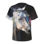 White Horse Portrait Print Men's Sports T-Shirt