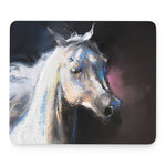 White Horse Portrait Print Mouse Pad