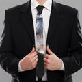 White Horse Portrait Print Necktie