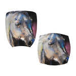 White Horse Portrait Print Office Chair Cover