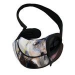 White Horse Portrait Print Pet Sling Carrier