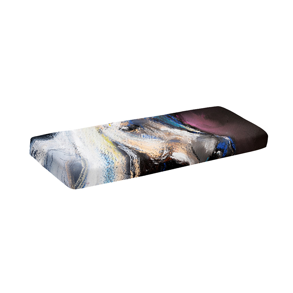White Horse Portrait Print Piano Keyboard Cover