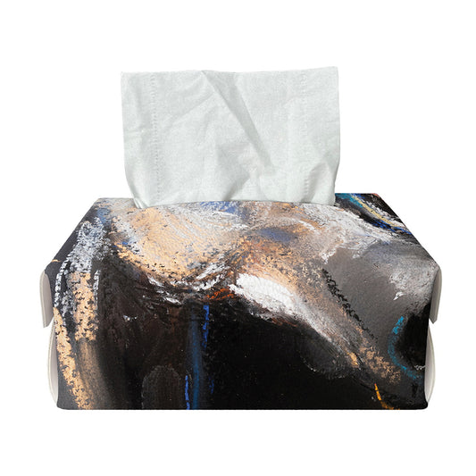 White Horse Portrait Print Rectangle Tissue Box Cover