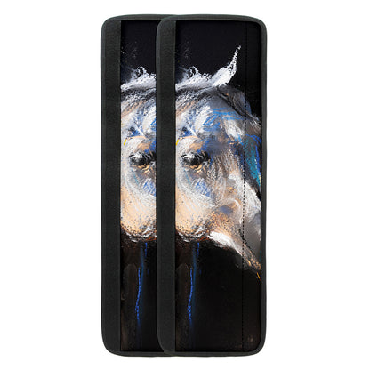 White Horse Portrait Print Refrigerator Handle Covers