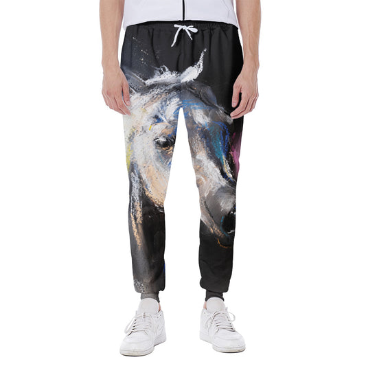 White Horse Portrait Print Scuba Joggers