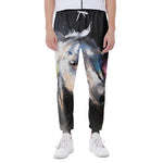 White Horse Portrait Print Scuba Joggers